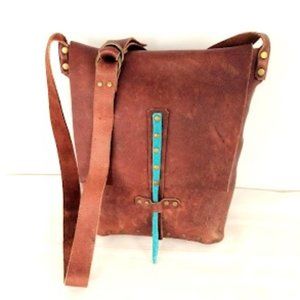 Aubrey Summers Holly Brown Leather Hobo Crossbody